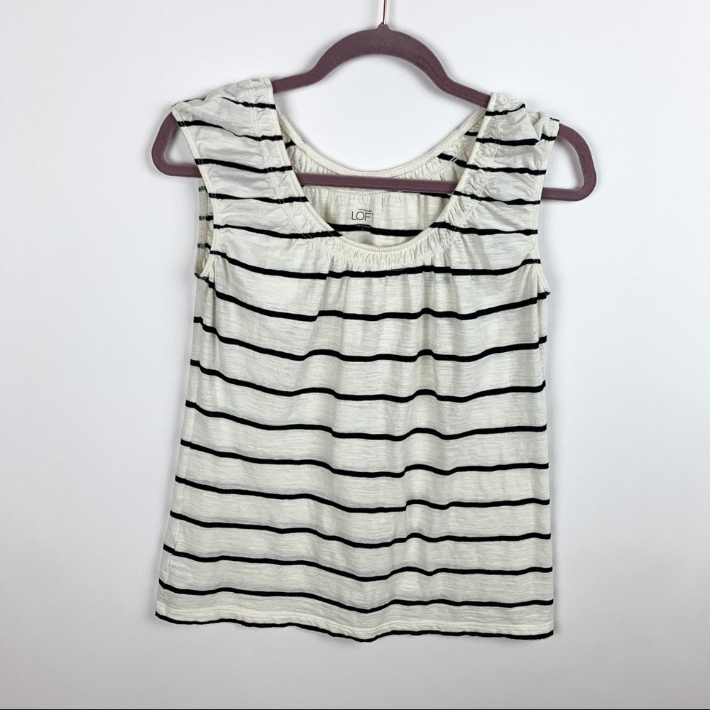 LOFT Black/White Tee Size S